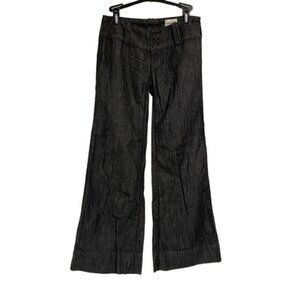 Free People Black Lightweight Denim Bell Bottom Flare‎ Jeans Size 26